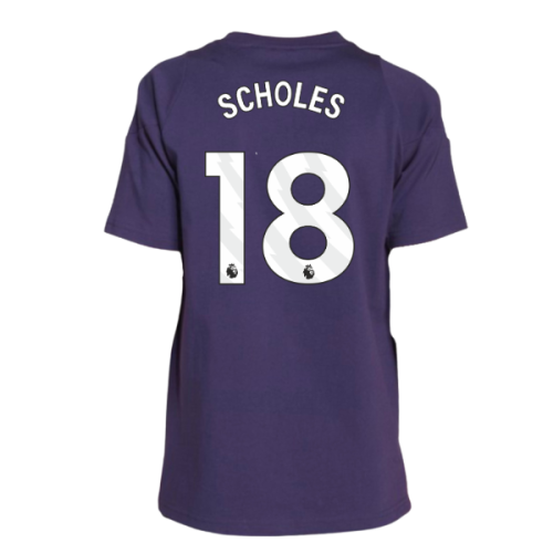 2025-2026 Man Utd Training Tee (Aurora Plum) - Kids (Scholes 18)
