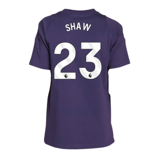 2025-2026 Man Utd Training Tee (Aurora Plum) - Kids (Shaw 23)