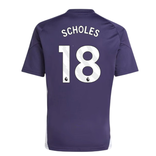 2025-2026 Man Utd Training Tee (Aurora Plum) (Scholes 18)