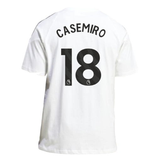 2025-2026 Man Utd Training Tee (White) (Casemiro 18)
