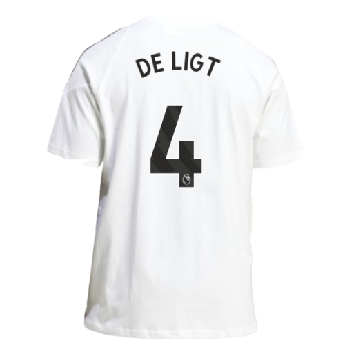 2025-2026 Man Utd Training Tee (White) (De Ligt 4)