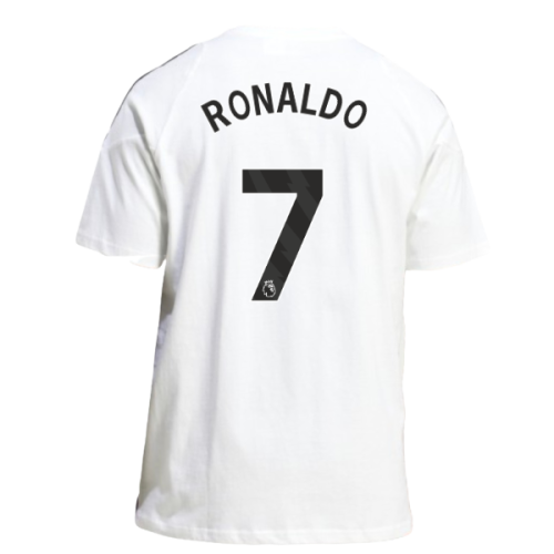 2025-2026 Man Utd Training Tee (White) (Ronaldo 7)