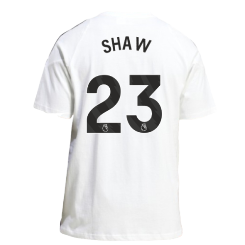 2025-2026 Man Utd Training Tee (White) (Shaw 23)