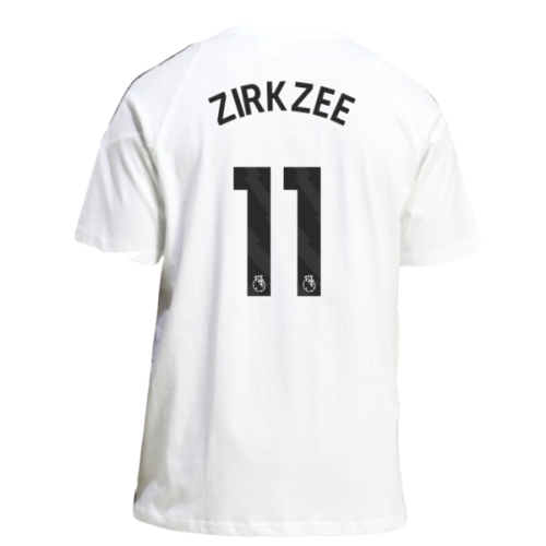 2025-2026 Man Utd Training Tee (White) (Zirkzee 11)