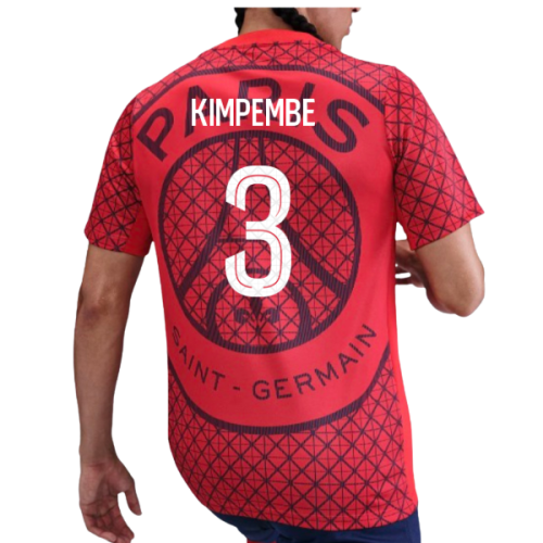 2025-2026 PSG Academy Pro Away Pre Match Shirt (Red) (Kimpembe 3)