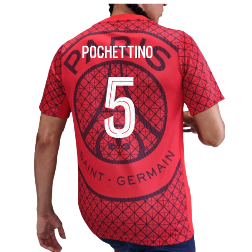 2025-2026 PSG Academy Pro Away Pre Match Shirt (Red) (Pochettino 5)