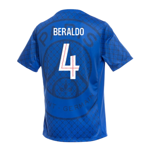 2025-2026 PSG Academy Pro Home Pre Match Shirt (Royal) (Beraldo 4)