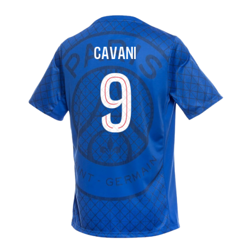 2025-2026 PSG Academy Pro Home Pre Match Shirt (Royal) (Cavani 9)