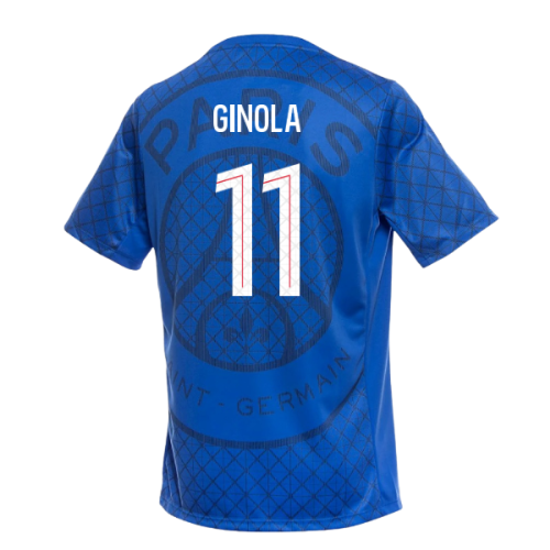 2025-2026 PSG Academy Pro Home Pre Match Shirt (Royal) (Ginola 11)