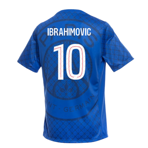 2025-2026 PSG Academy Pro Home Pre Match Shirt (Royal) (Ibrahimovic 10)