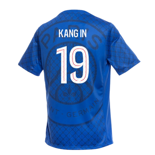 2025-2026 PSG Academy Pro Home Pre Match Shirt (Royal) (Kang In 19)