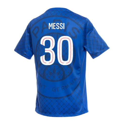 2025-2026 PSG Academy Pro Home Pre Match Shirt (Royal) (Messi 30)