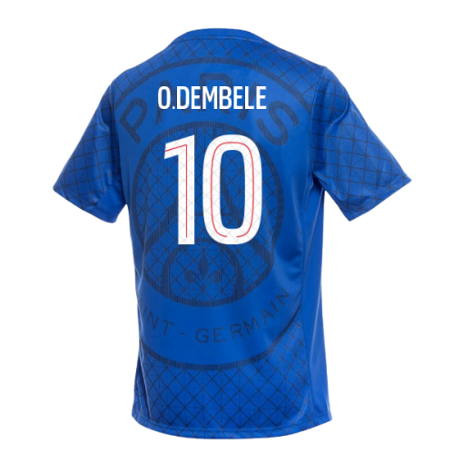 2025-2026 PSG Academy Pro Home Pre Match Shirt (Royal) (O.Dembele 10)