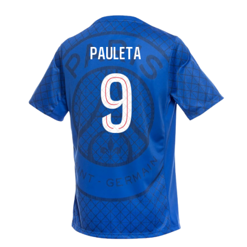 2025-2026 PSG Academy Pro Home Pre Match Shirt (Royal) (Pauleta 9)