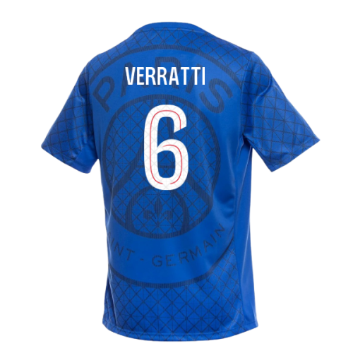 2025-2026 PSG Academy Pro Home Pre Match Shirt (Royal) (Verratti 6)