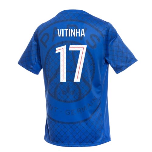2025-2026 PSG Academy Pro Home Pre Match Shirt (Royal) (Vitinha 17)