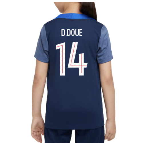 2025-2026 PSG Dri-Fit Strike Training Shirt (Navy) - Kids (D.Doue 14)