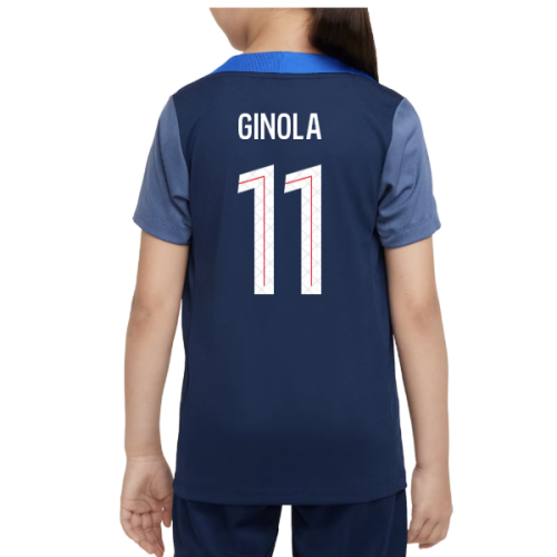 2025-2026 PSG Dri-Fit Strike Training Shirt (Navy) - Kids (Ginola 11)