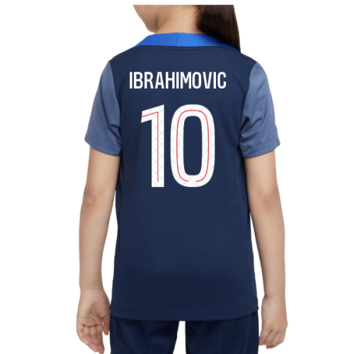 2025-2026 PSG Dri-Fit Strike Training Shirt (Navy) - Kids (Ibrahimovic 10)