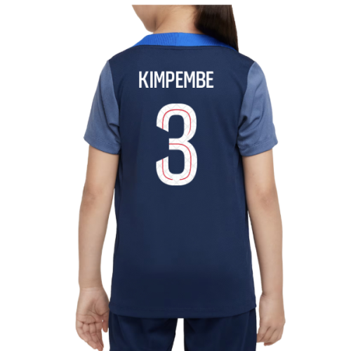 2025-2026 PSG Dri-Fit Strike Training Shirt (Navy) - Kids (Kimpembe 3)