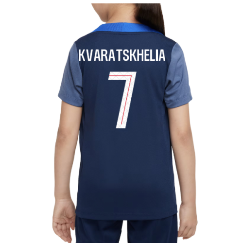 2025-2026 PSG Dri-Fit Strike Training Shirt (Navy) - Kids (Kvaratskhelia 7)