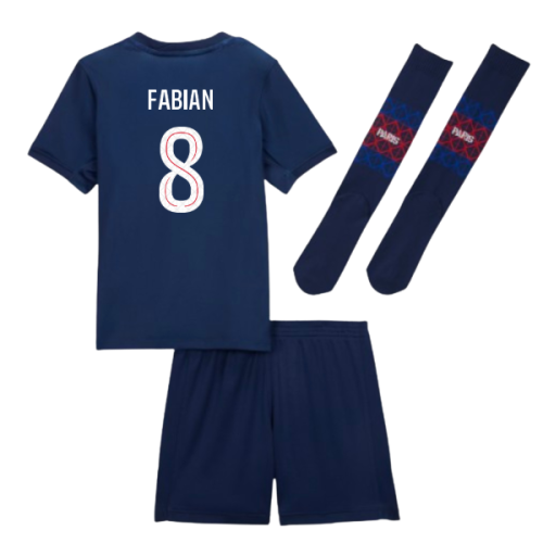 2025-2026 PSG Home Little Kids Mini Kit (Fabian 8)