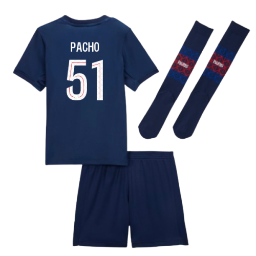 2025-2026 PSG Home Little Kids Mini Kit (Pacho 51)