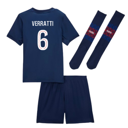 2025-2026 PSG Home Little Kids Mini Kit (Verratti 6)