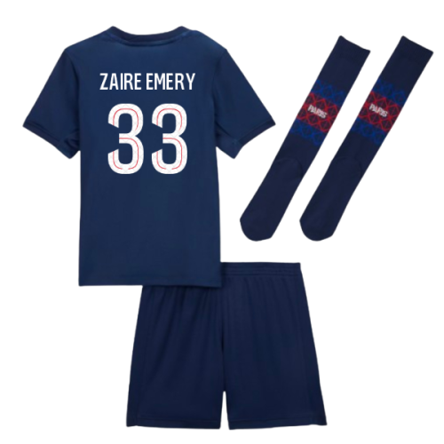 2025-2026 PSG Home Little Kids Mini Kit (Zaire Emery 33)