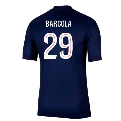 2025-2026 PSG Paris Saint Germain Home Shirt (Barcola 29)