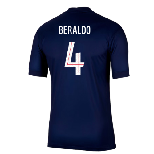 2025-2026 PSG Paris Saint Germain Home Shirt (Beraldo 4)