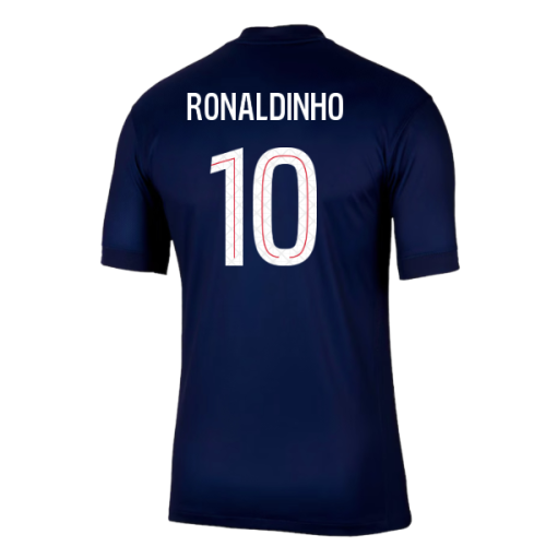 2025-2026 PSG Paris Saint Germain Home Shirt (Ronaldinho 10)