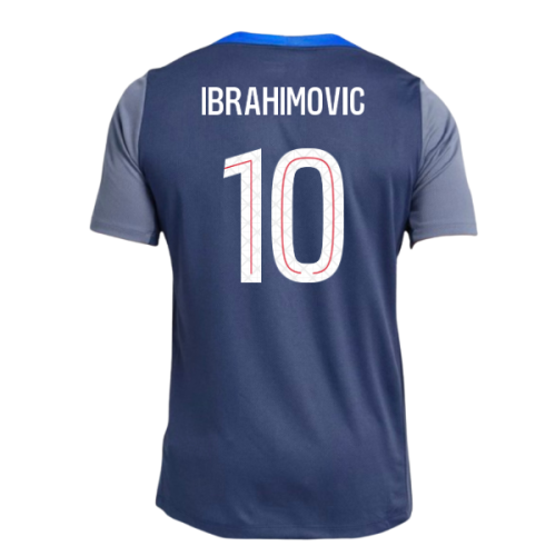 2025-2026 PSG Strike Dri-Fit Training Shirt (Navy) (Ibrahimovic 10)