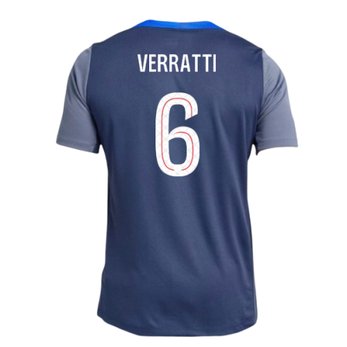 2025-2026 PSG Strike Dri-Fit Training Shirt (Navy) (Verratti 6)