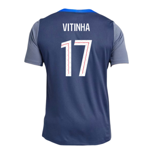 2025-2026 PSG Strike Dri-Fit Training Shirt (Navy) (Vitinha 17)
