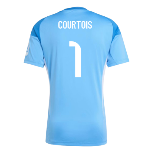 2025-2026 Real Madrid Home Goalkeeper Shirt (Blue) (Courtois 1)