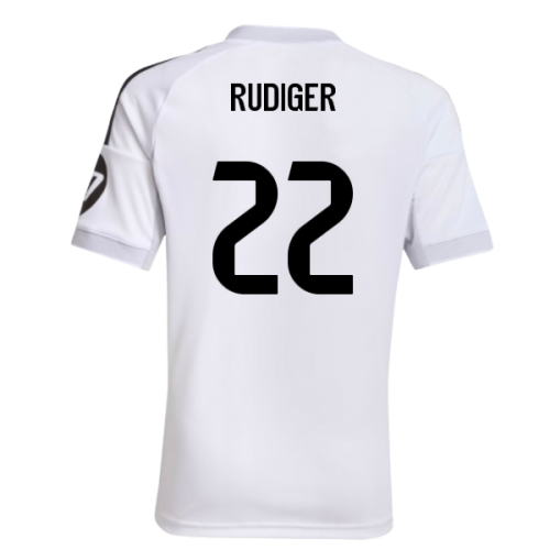 2025-2026 Real Madrid Home Shirt (Kids) (Rudiger 22)