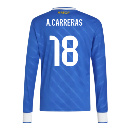 2025-2026 Real Madrid Long Sleeve Third Shirt (Kids) (A.Carreras 18)