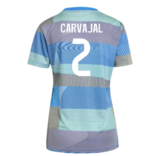 2025-2026 Real Madrid Pre-Match Shirt (Bluebird) - Womens (Carvajal 2)