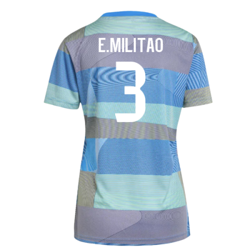 2025-2026 Real Madrid Pre-Match Shirt (Bluebird) - Womens (E.Militao 3)