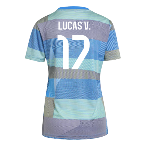 2025-2026 Real Madrid Pre-Match Shirt (Bluebird) - Womens (Lucas V. 17)
