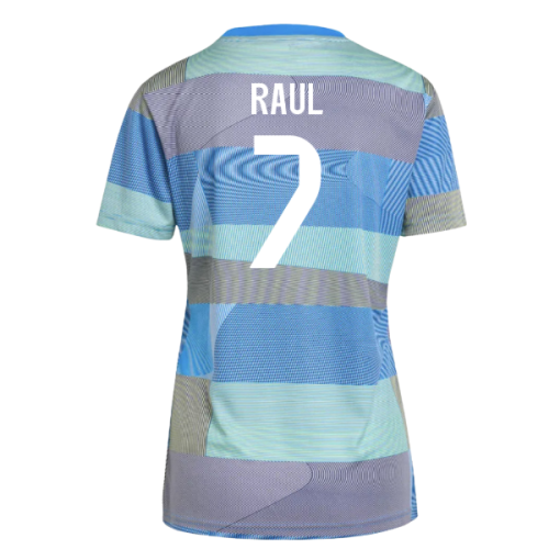 2025-2026 Real Madrid Pre-Match Shirt (Bluebird) - Womens (Raul 7)