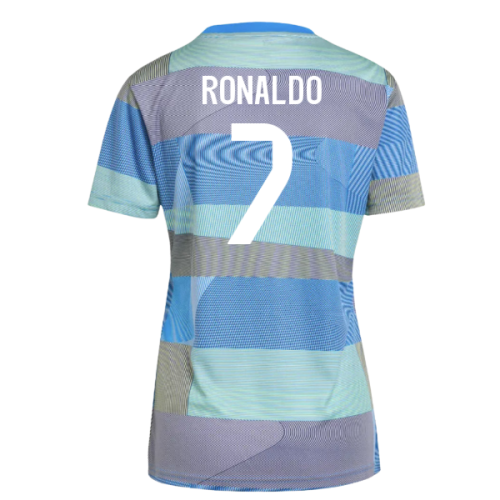 2025-2026 Real Madrid Pre-Match Shirt (Bluebird) - Womens (Ronaldo 7)