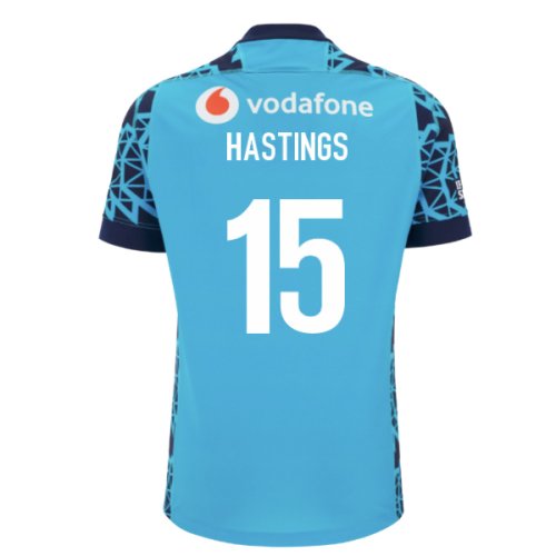 2025-2026 Scotland Rugby Training Jersey (Navy-Sky) - Kids (Hastings 15)