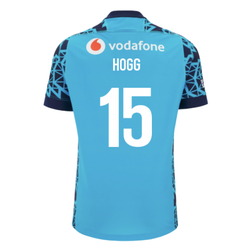 2025-2026 Scotland Rugby Training Jersey (Navy-Sky) - Kids (Hogg 15)