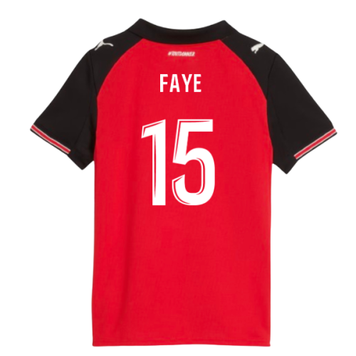 2025-2026 Stade Rennais Home Shirt (Kids) (Faye 15)