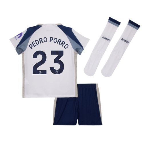 2025-2026 Tottenham Home Little Kids Mini Kit (Pedro Porro 23)