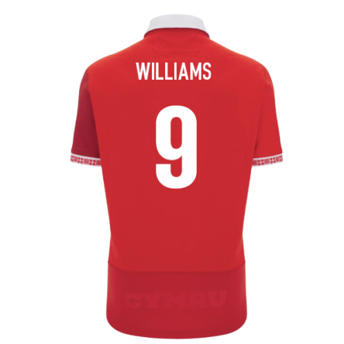 2025-2026 Wales WRU Home Cotton Rugby Shirt (Williams 9)