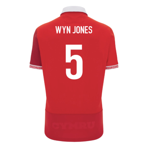 2025-2026 Wales WRU Home Cotton Rugby Shirt (Wyn Jones 5)