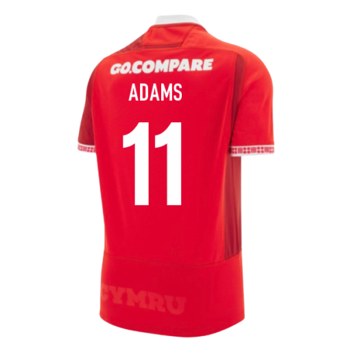 2025-2026 Wales WRU Home Replica Rugby Shirt (Adams 11)